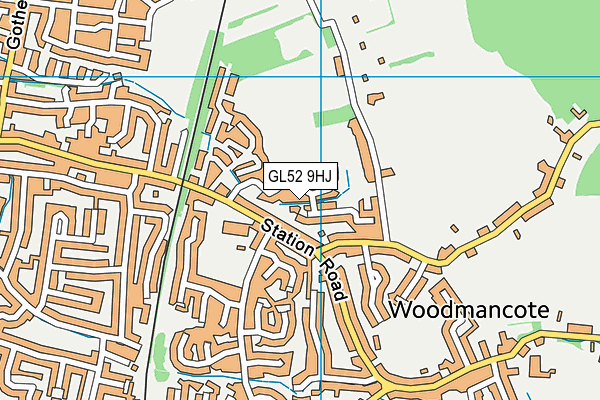 GL52 9HJ map - OS VectorMap District (Ordnance Survey) GL52 9HJ map - OS VectorMap District (Ordnance Survey)