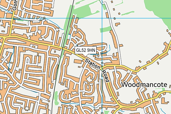 GL52 9HN map - OS VectorMap District (Ordnance Survey) GL52 9HN map - OS VectorMap District (Ordnance Survey)