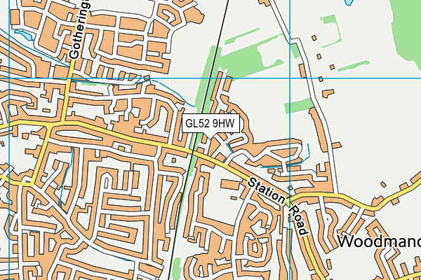 GL52 9HW map - OS VectorMap District (Ordnance Survey) GL52 9HW map - OS VectorMap District (Ordnance Survey)