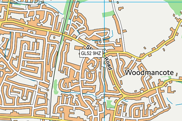 GL52 9HZ map - OS VectorMap District (Ordnance Survey) GL52 9HZ map - OS VectorMap District (Ordnance Survey)