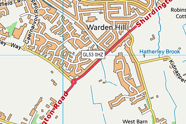 GL53 0HZ map - OS VectorMap District (Ordnance Survey) GL53 0HZ map - OS VectorMap District (Ordnance Survey)