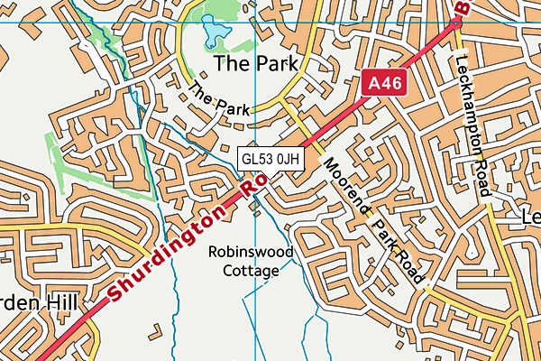 GL53 0JH map - OS VectorMap District (Ordnance Survey)