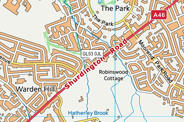 GL53 0JL map - OS VectorMap District (Ordnance Survey) GL53 0JL map - OS VectorMap District (Ordnance Survey)