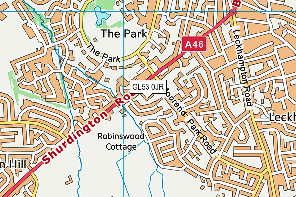 GL53 0JR map - OS VectorMap District (Ordnance Survey) GL53 0JR map - OS VectorMap District (Ordnance Survey)