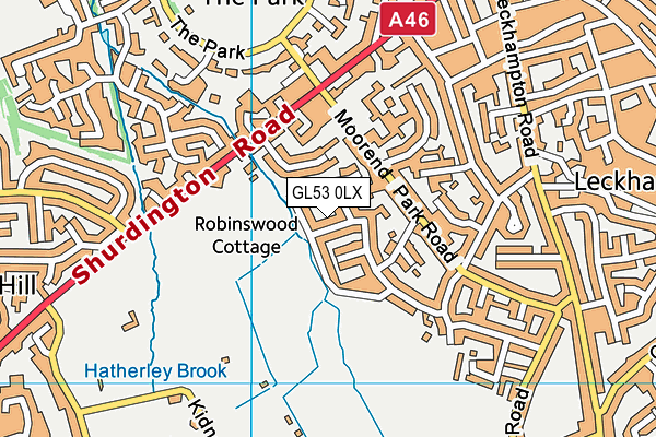GL53 0LX map - OS VectorMap District (Ordnance Survey) GL53 0LX map - OS VectorMap District (Ordnance Survey)