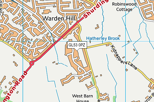 GL53 0PZ map - OS VectorMap District (Ordnance Survey) GL53 0PZ map - OS VectorMap District (Ordnance Survey)
