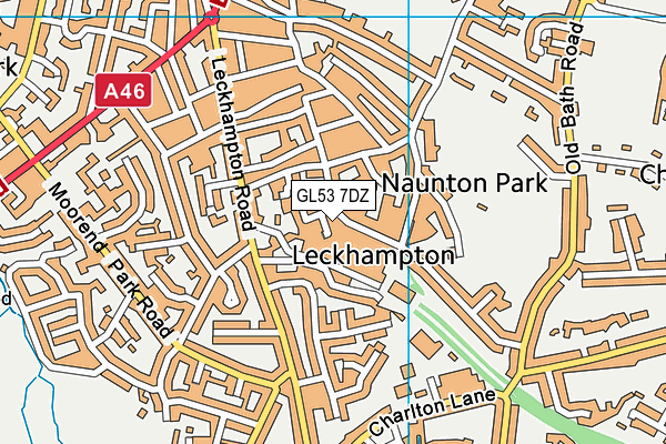 GL53 7DZ map - OS VectorMap District (Ordnance Survey) GL53 7DZ map - OS VectorMap District (Ordnance Survey)
