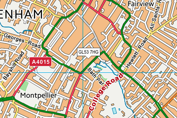 GL53 7HG map - OS VectorMap District (Ordnance Survey) GL53 7HG map - OS VectorMap District (Ordnance Survey)