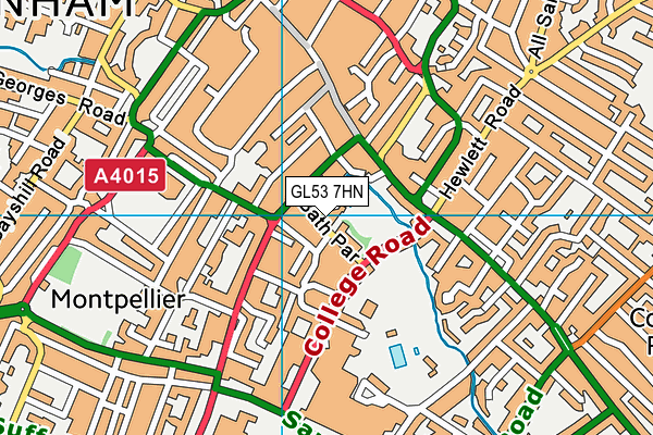 GL53 7HN map - OS VectorMap District (Ordnance Survey) GL53 7HN map - OS VectorMap District (Ordnance Survey)