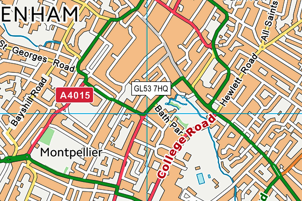 GL53 7HQ map - OS VectorMap District (Ordnance Survey) GL53 7HQ map - OS VectorMap District (Ordnance Survey)