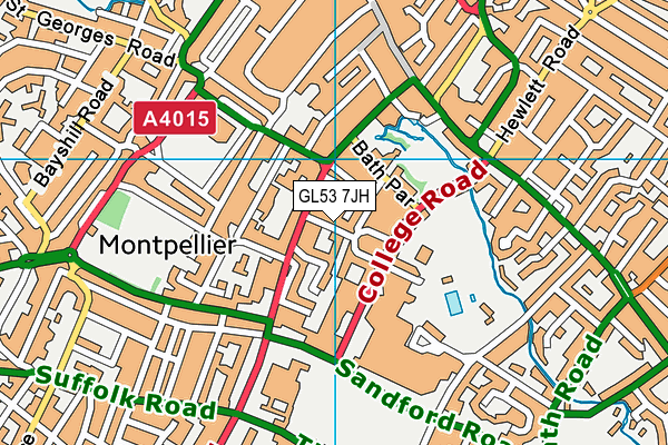 GL53 7JH map - OS VectorMap District (Ordnance Survey) GL53 7JH map - OS VectorMap District (Ordnance Survey)