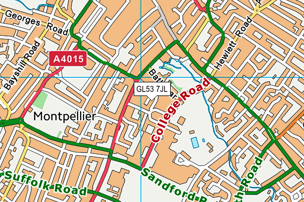 GL53 7JL map - OS VectorMap District (Ordnance Survey) GL53 7JL map - OS VectorMap District (Ordnance Survey)