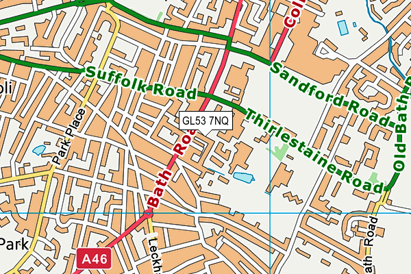 GL53 7NQ map - OS VectorMap District (Ordnance Survey)