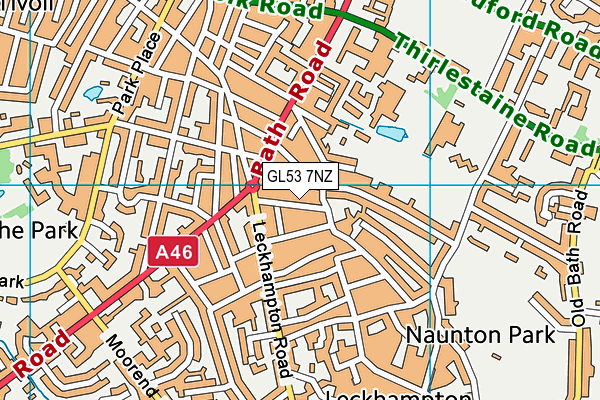 GL53 7NZ map - OS VectorMap District (Ordnance Survey) GL53 7NZ map - OS VectorMap District (Ordnance Survey)