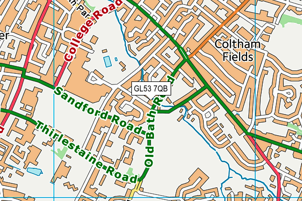 GL53 7QB map - OS VectorMap District (Ordnance Survey) GL53 7QB map - OS VectorMap District (Ordnance Survey)