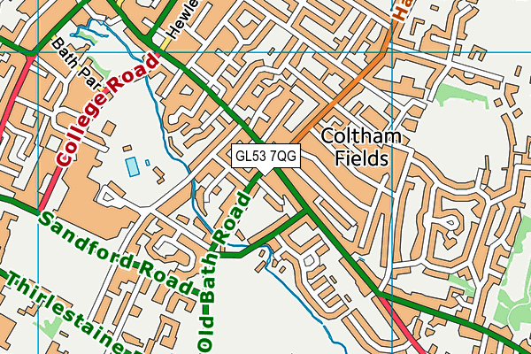 GL53 7QG map - OS VectorMap District (Ordnance Survey) GL53 7QG map - OS VectorMap District (Ordnance Survey)