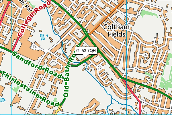 GL53 7QH map - OS VectorMap District (Ordnance Survey) GL53 7QH map - OS VectorMap District (Ordnance Survey)
