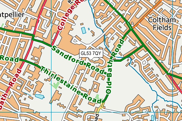 GL53 7QY map - OS VectorMap District (Ordnance Survey) GL53 7QY map - OS VectorMap District (Ordnance Survey)