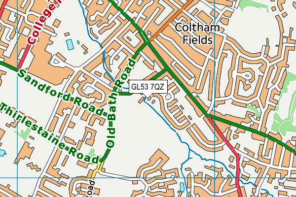 GL53 7QZ map - OS VectorMap District (Ordnance Survey) GL53 7QZ map - OS VectorMap District (Ordnance Survey)