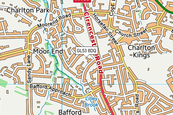 GL53 8DQ map - OS VectorMap District (Ordnance Survey) GL53 8DQ map - OS VectorMap District (Ordnance Survey)