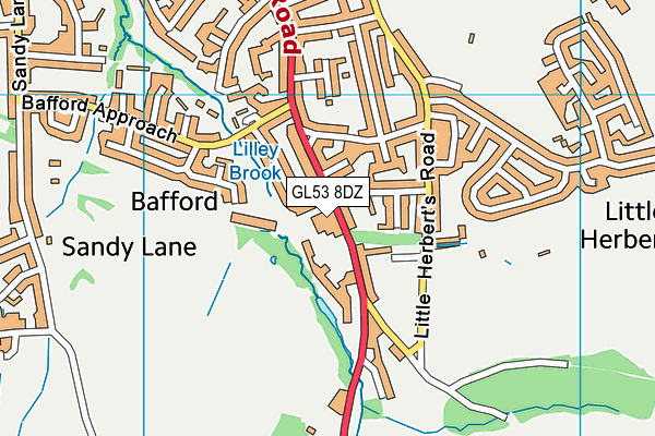GL53 8DZ map - OS VectorMap District (Ordnance Survey) GL53 8DZ map - OS VectorMap District (Ordnance Survey)