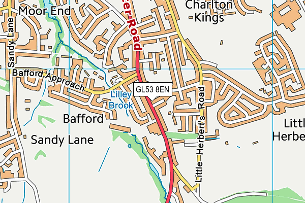 GL53 8EN map - OS VectorMap District (Ordnance Survey) GL53 8EN map - OS VectorMap District (Ordnance Survey)