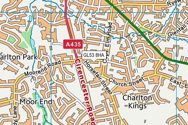 GL53 8HA map - OS VectorMap District (Ordnance Survey) GL53 8HA map - OS VectorMap District (Ordnance Survey)