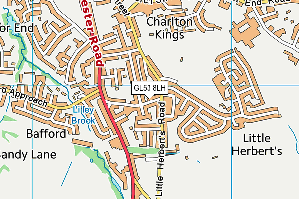GL53 8LH map - OS VectorMap District (Ordnance Survey) GL53 8LH map - OS VectorMap District (Ordnance Survey)