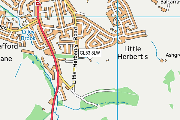GL53 8LW map - OS VectorMap District (Ordnance Survey) GL53 8LW map - OS VectorMap District (Ordnance Survey)