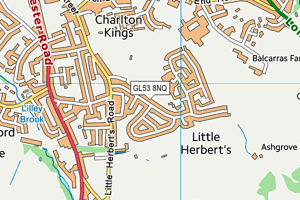 GL53 8NQ map - OS VectorMap District (Ordnance Survey) GL53 8NQ map - OS VectorMap District (Ordnance Survey)