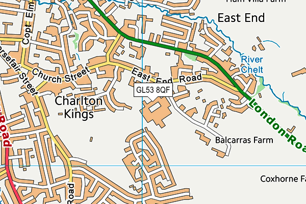 GL53 8QF map - OS VectorMap District (Ordnance Survey) GL53 8QF map - OS VectorMap District (Ordnance Survey)