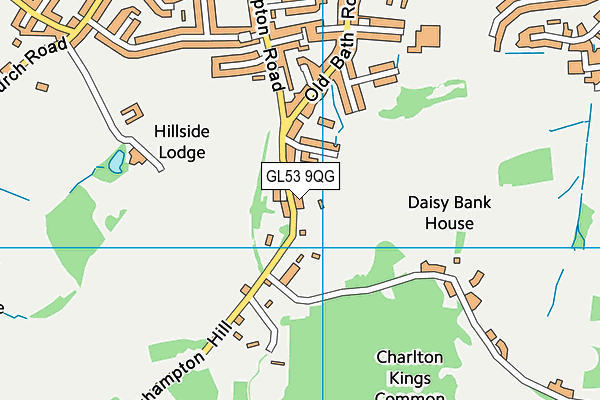GL53 9QG map - OS VectorMap District (Ordnance Survey)