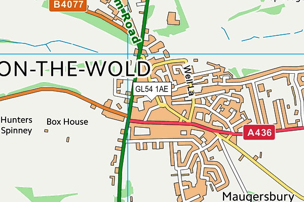 GL54 1AE map - OS VectorMap District (Ordnance Survey) GL54 1AE map - OS VectorMap District (Ordnance Survey)