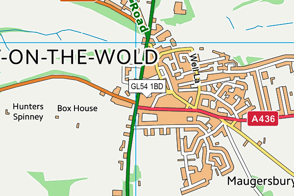 GL54 1BD map - OS VectorMap District (Ordnance Survey) GL54 1BD map - OS VectorMap District (Ordnance Survey)