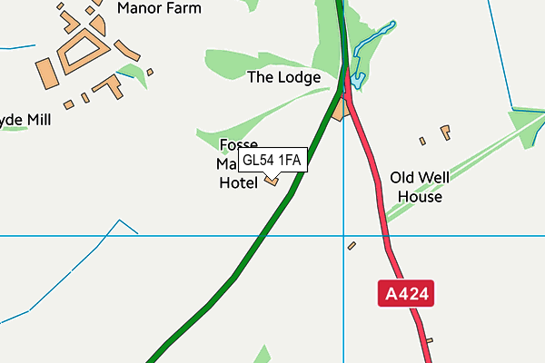 GL54 1FA map - OS VectorMap District (Ordnance Survey) GL54 1FA map - OS VectorMap District (Ordnance Survey)