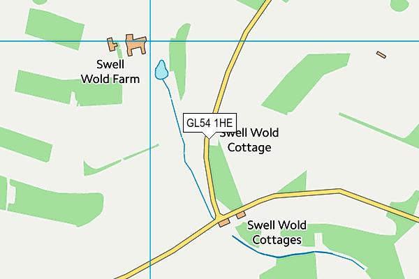 GL54 1HE map - OS VectorMap District (Ordnance Survey)