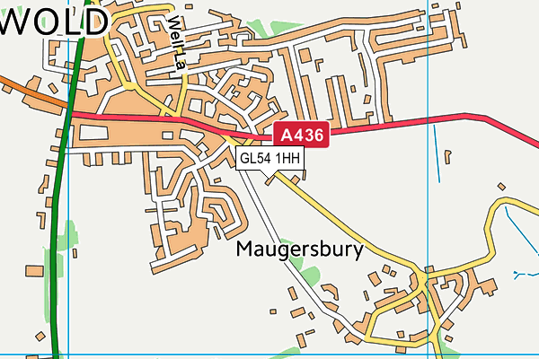 GL54 1HH map - OS VectorMap District (Ordnance Survey) GL54 1HH map - OS VectorMap District (Ordnance Survey)