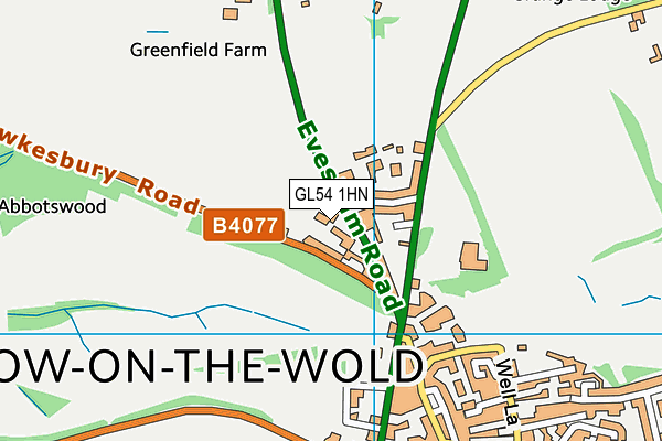 GL54 1HN map - OS VectorMap District (Ordnance Survey) GL54 1HN map - OS VectorMap District (Ordnance Survey)