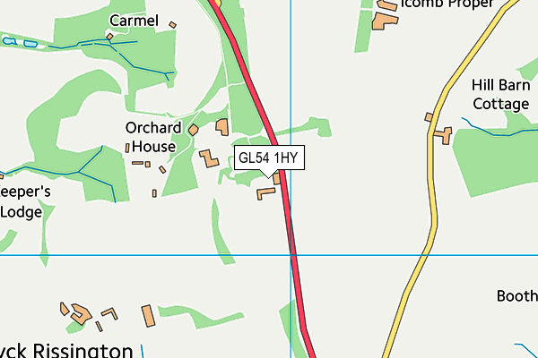 GL54 1HY map - OS VectorMap District (Ordnance Survey) GL54 1HY map - OS VectorMap District (Ordnance Survey)