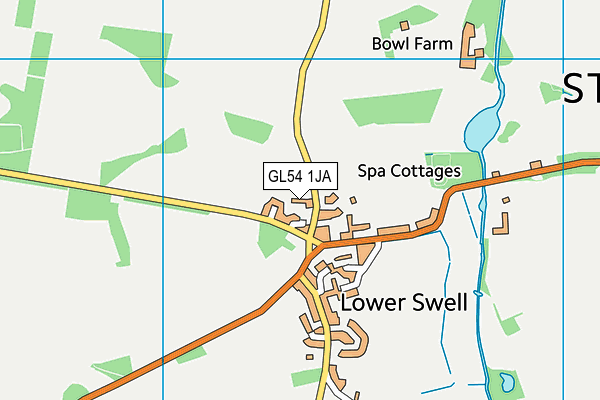 GL54 1JA map - OS VectorMap District (Ordnance Survey) GL54 1JA map - OS VectorMap District (Ordnance Survey)