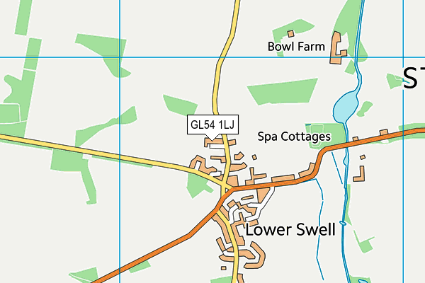 GL54 1LJ map - OS VectorMap District (Ordnance Survey)