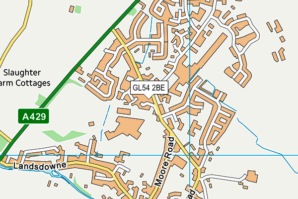 GL54 2BE map - OS VectorMap District (Ordnance Survey) GL54 2BE map - OS VectorMap District (Ordnance Survey)