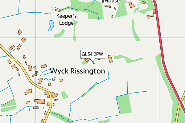 GL54 2PW map - OS VectorMap District (Ordnance Survey) GL54 2PW map - OS VectorMap District (Ordnance Survey)