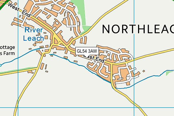 GL54 3AW map - OS VectorMap District (Ordnance Survey) GL54 3AW map - OS VectorMap District (Ordnance Survey)