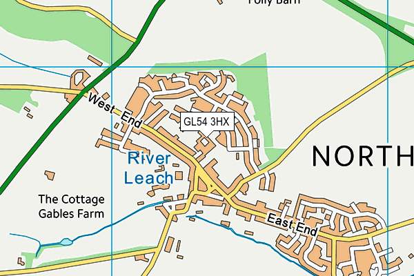 GL54 3HX map - OS VectorMap District (Ordnance Survey) GL54 3HX map - OS VectorMap District (Ordnance Survey)
