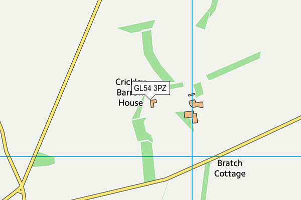 GL54 3PZ map - OS VectorMap District (Ordnance Survey) GL54 3PZ map - OS VectorMap District (Ordnance Survey)
