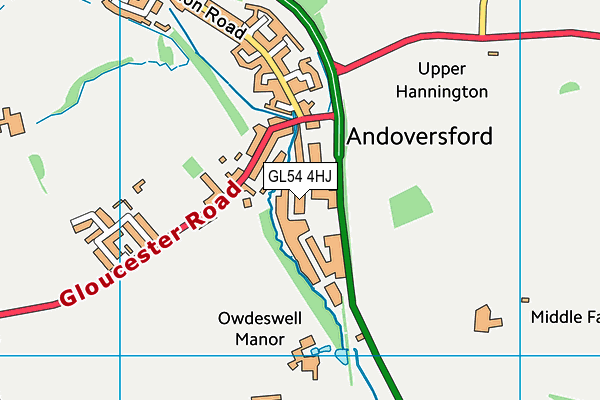 GL54 4HJ map - OS VectorMap District (Ordnance Survey) GL54 4HJ map - OS VectorMap District (Ordnance Survey)