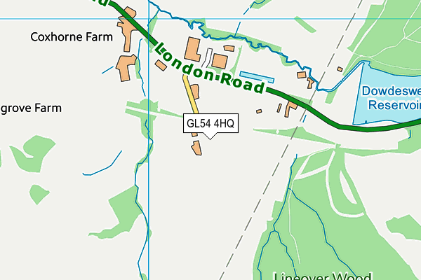 GL54 4HQ map - OS VectorMap District (Ordnance Survey)
