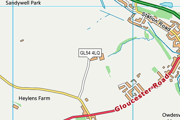 GL54 4LQ map - OS VectorMap District (Ordnance Survey) GL54 4LQ map - OS VectorMap District (Ordnance Survey)