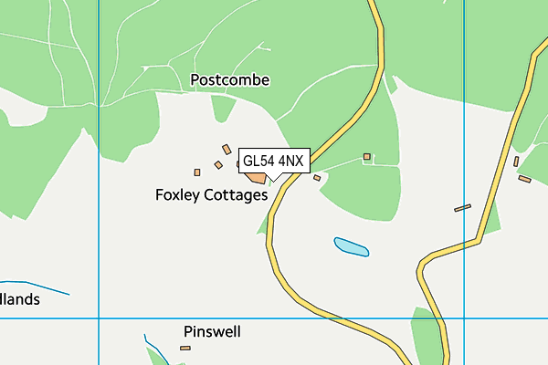 GL54 4NX map - OS VectorMap District (Ordnance Survey) GL54 4NX map - OS VectorMap District (Ordnance Survey)